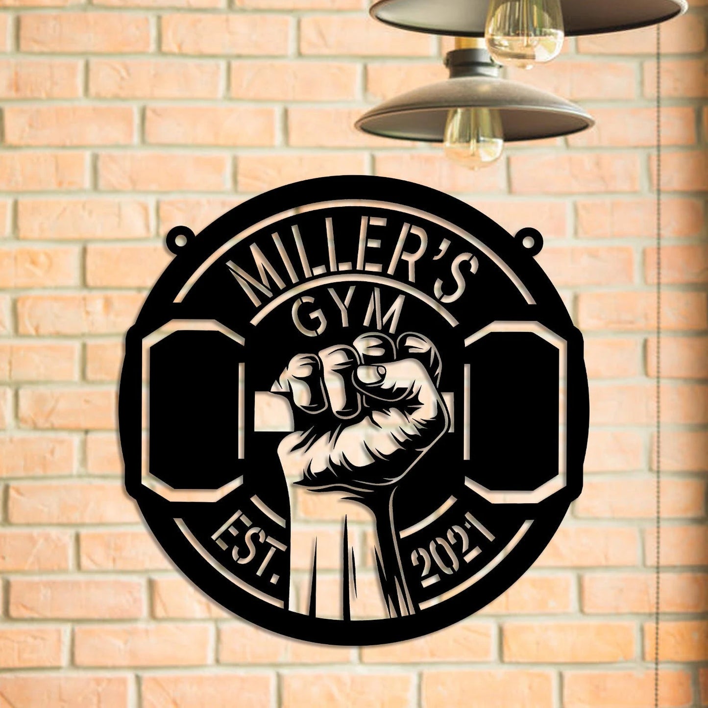 Personalized Metal Gym Sign, Custom Fitness Center, Cross Fit Club, Home Wall Decor, Metal Laser Cut Metal Signs Custom Gift Ideas