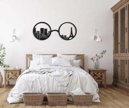 Eiffel Tower Paris Metal Wall Decor, Metal Wall Art, Housewarming Gift, Metal Art, Minimalist Wall Decor, Living Room Office Decor,, Metal Laser Cut Metal Signs Custom Gift Ideas