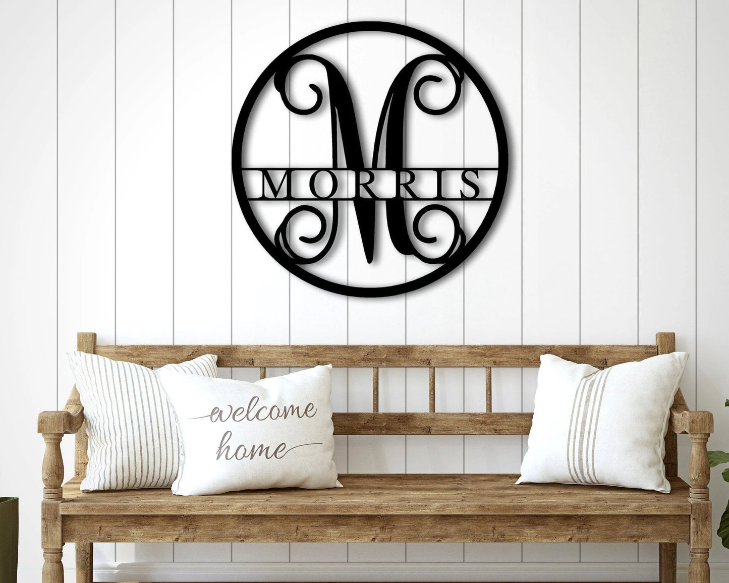 Metal Monogram Door Hanger, Metal Name Sign For Home, Personalized Metal Sign, Custom Family Name Sign, Last Name Sign, Metal Monogram Sign, Metal Laser Cut Metal Signs Custom Gift Ideas