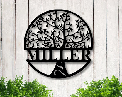 Personalized Family Name Metal Sign, Housewarming Gift, Metal Monogram Sign, Door Hanger, Last Name Sign, Metal Wall Art, Wedding Gift Laser Cut Metal Signs Custom Gift Ideas