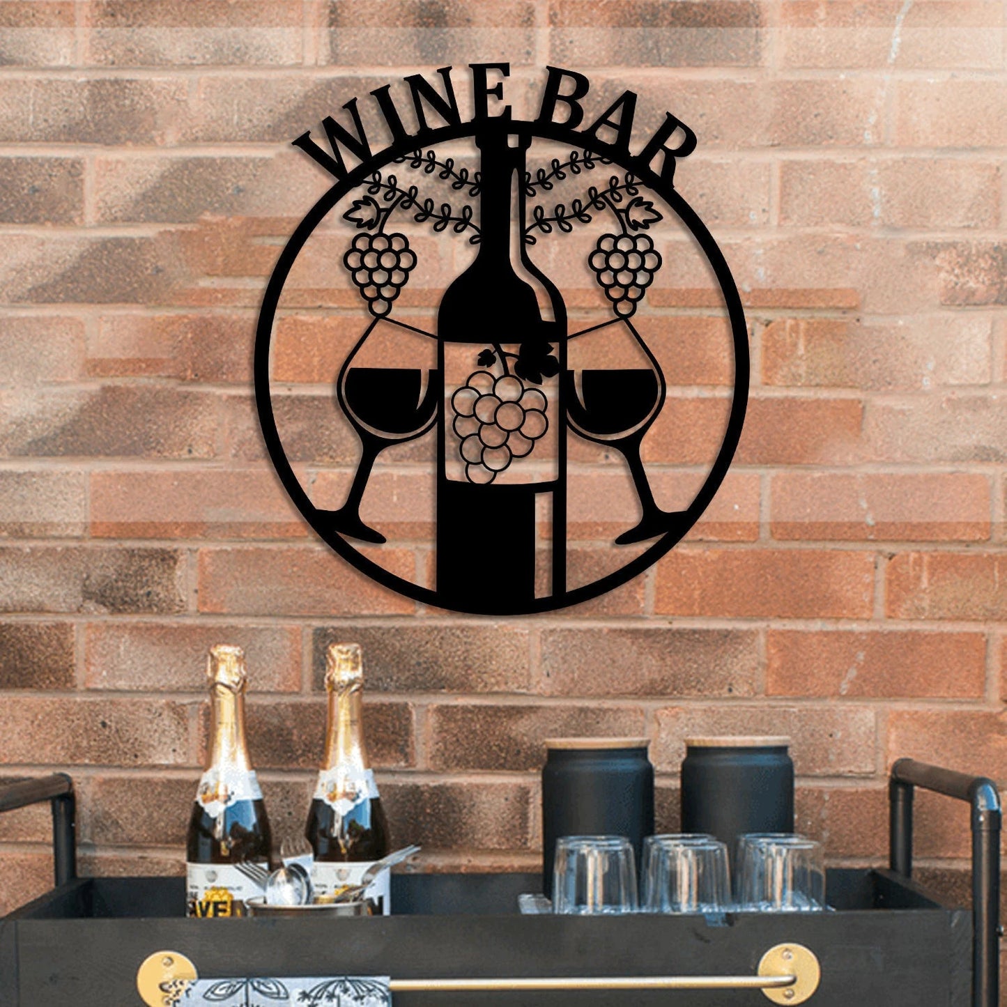 Personalized Grape Cellar Wine Metal Bar Sign, Custom Pub, Tap, Lounge, Caf, Home Wall Decor, Wedding, Anniversary Art Gift For Him her, Metal Laser Cut Metal Signs Custom Gift Ideas