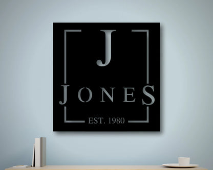 Last Name Metal Sign, Family Name Sign, Personalized Metal Wall Decor, Housewarming Gift, Welcome Sign For Front Porch, Metal Monogram Sign, Laser Cut Metal Signs Custom Gift Ideas