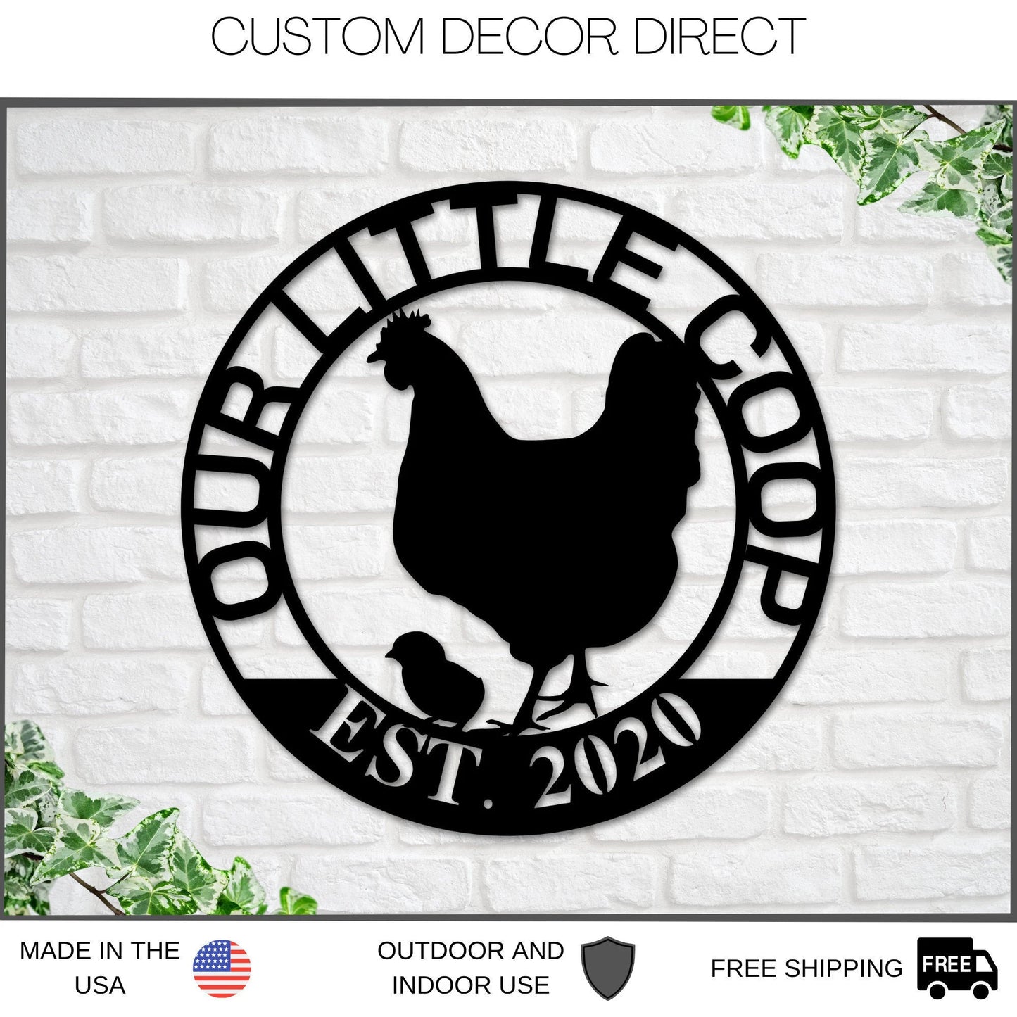 Custom Hen House Sign, Hen House Coop Sign, Our Little Coop Sign Metal Sign, Metal Chicken Coop Sign, Personalized Chicken Coop Sign, Chicks Laser Cut Metal Signs Custom Gift Ideas