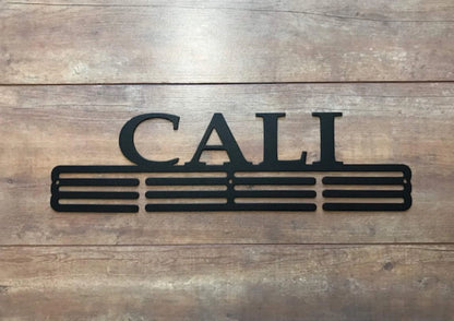 Custom Name Medal Hanger Holder Display Rack 3 Rung, Cut Metal Sign, Metal Wall Art, Laser Cut Metal Signs Custom Gift Ideas