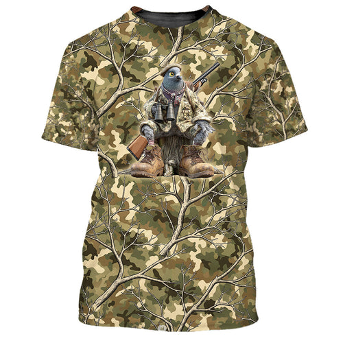 Funny Dove Hunting Camouflage All Over Print Shirt