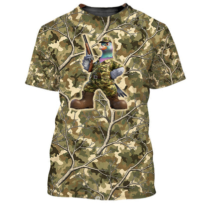 Dove Hunting Camouflage Funny All Over Print Shirt