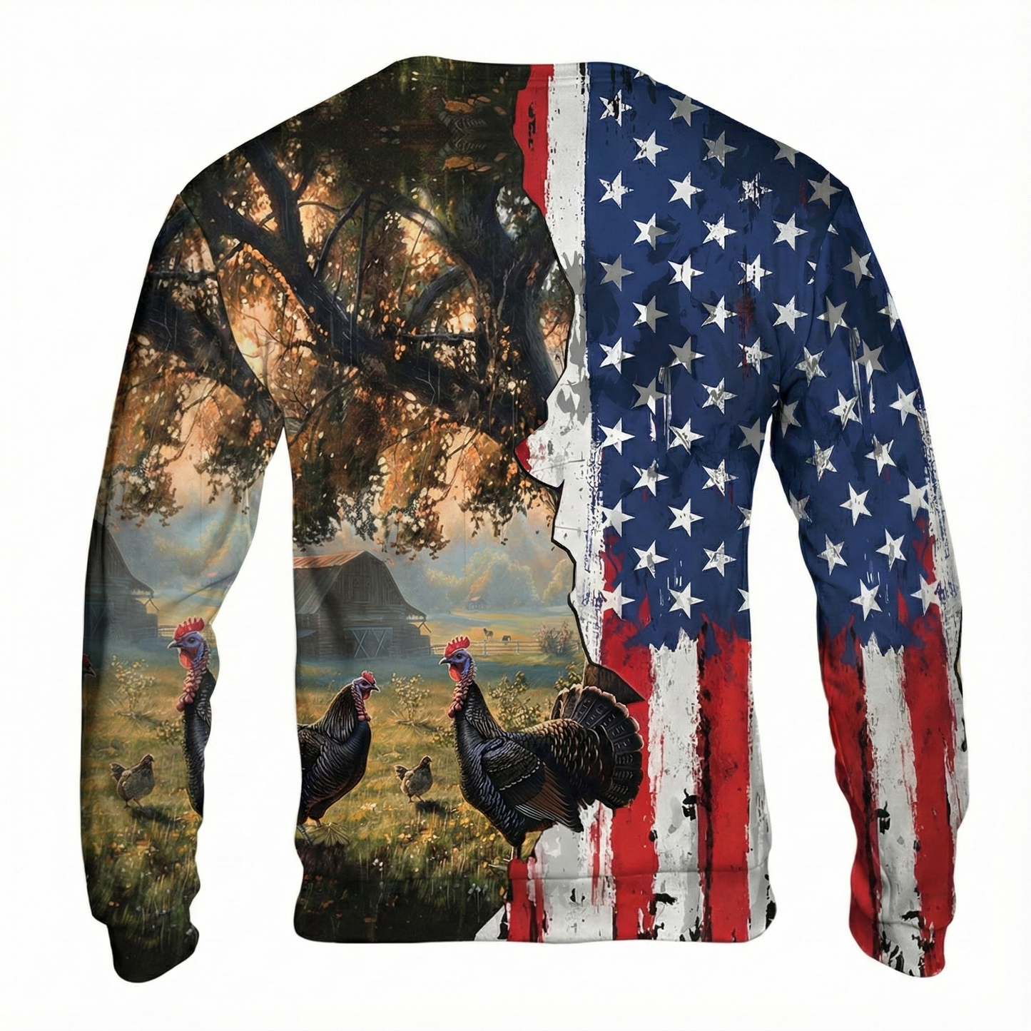 Realistic Patriotic Turkey  Peaceful All Over Print Shirt