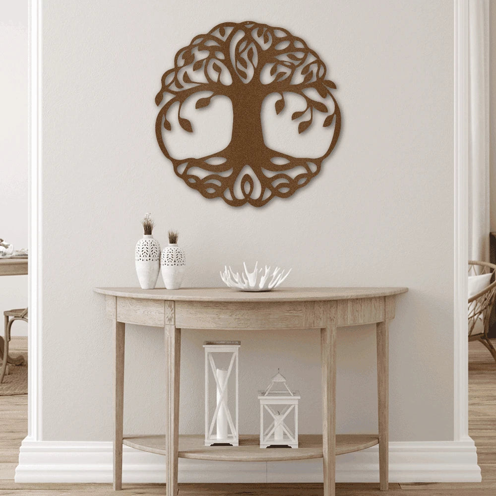 Classic Tree of Life Steel Art Wall Metal Decor Laser Cut Metal Signs Custom Gift Ideas