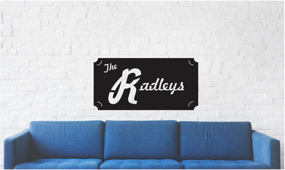 Personalized Family Name Metal Sign, Housewarming Gift, Door Hanger, Wedding Gift, Metal Monogram Sign, Laser Cut Metal Signs Custom Gift Ideas