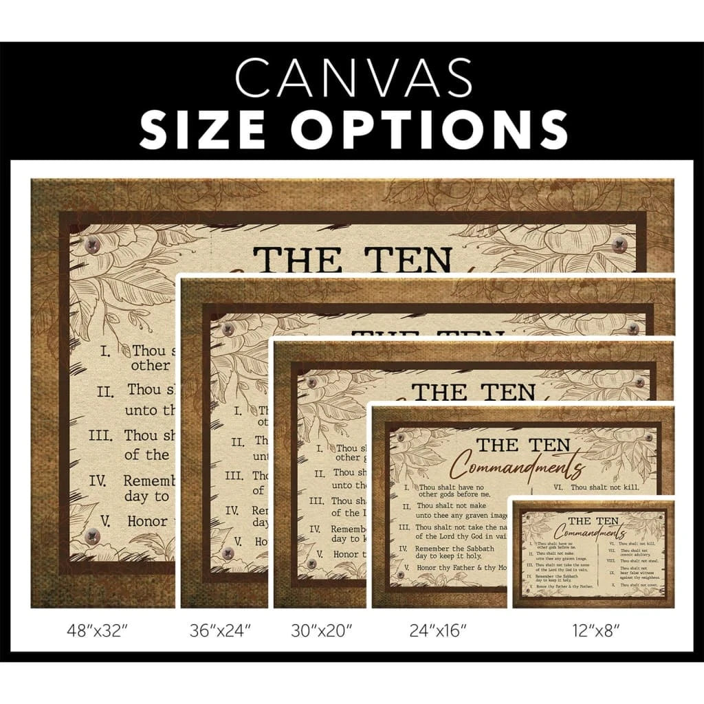 10 commandments wall art canvas