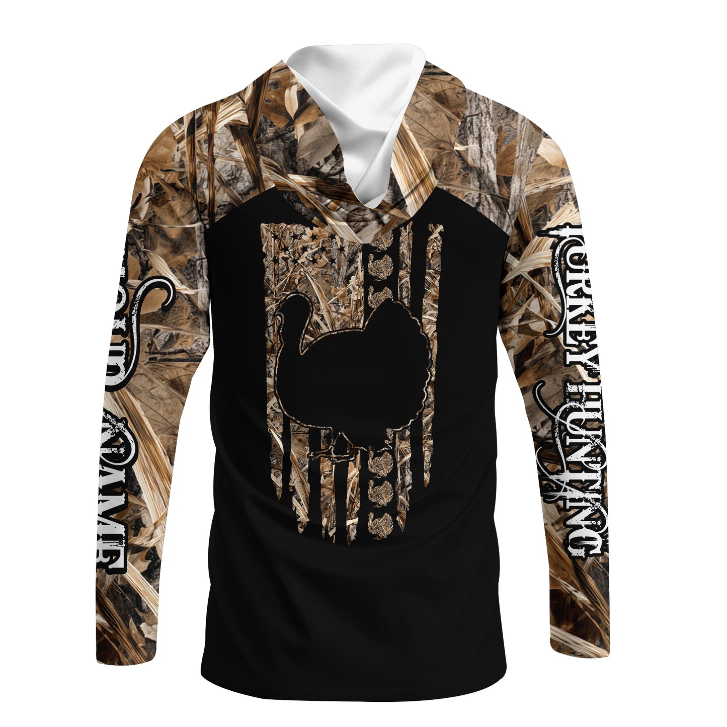 Custom Name Turkey Hunting Camo Grass All Over Print Shirt