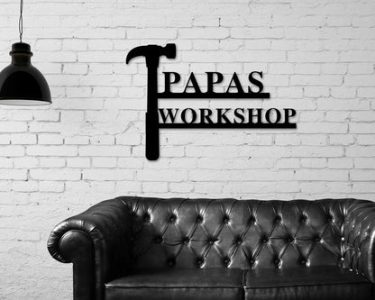 Dads Workshop, Dads Garage Sign, Fathers Day Gift, Metal Sign, Gift For Husband, Sign For Dad, Personalized Dad Sign, Dad Sign, Gift For Dad Laser Cut Metal Signs Custom Gift Ideas