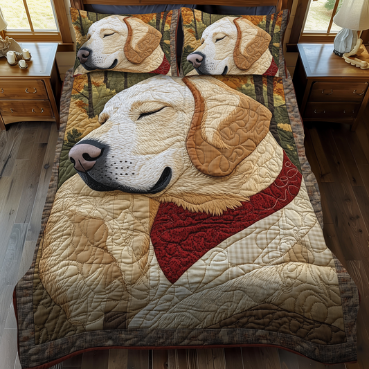 Fetch in the Fields 3-Piece Quilted Bedding Set - Single (59" x 70")