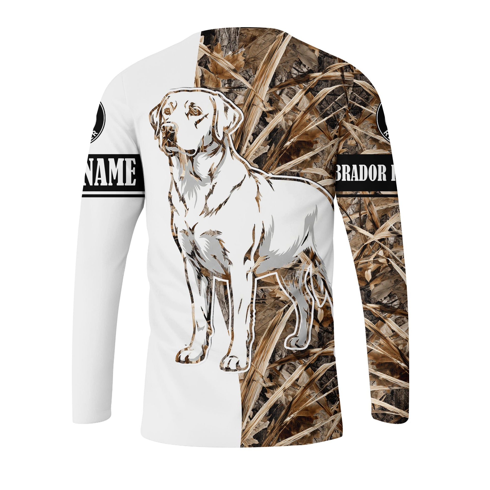 Custom Labrador Retriever Dog Camo Dry Grass All Over Print Shirt