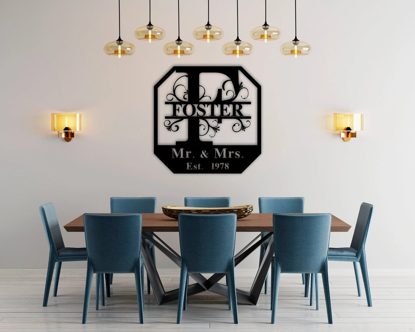 Personalized Family Name Metal Sign, Metal Monogram Sign, Last Name Sign, Housewarming Gift, Custom Metal Name Sign, Wedding Gift, Metal Laser Cut Metal Signs Custom Gift Ideas