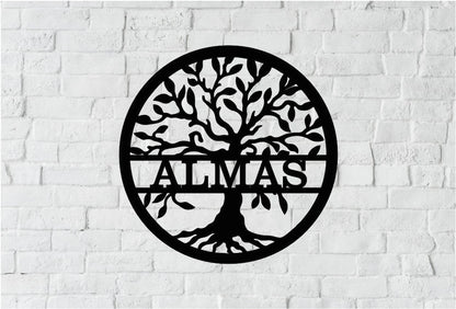 Personalized Family Name Metal Sign, Housewarming Gift, Door Hanger, Wedding Gift, Metal Monogram Sign, Laser Cut Metal Signs Custom Gift Ideas