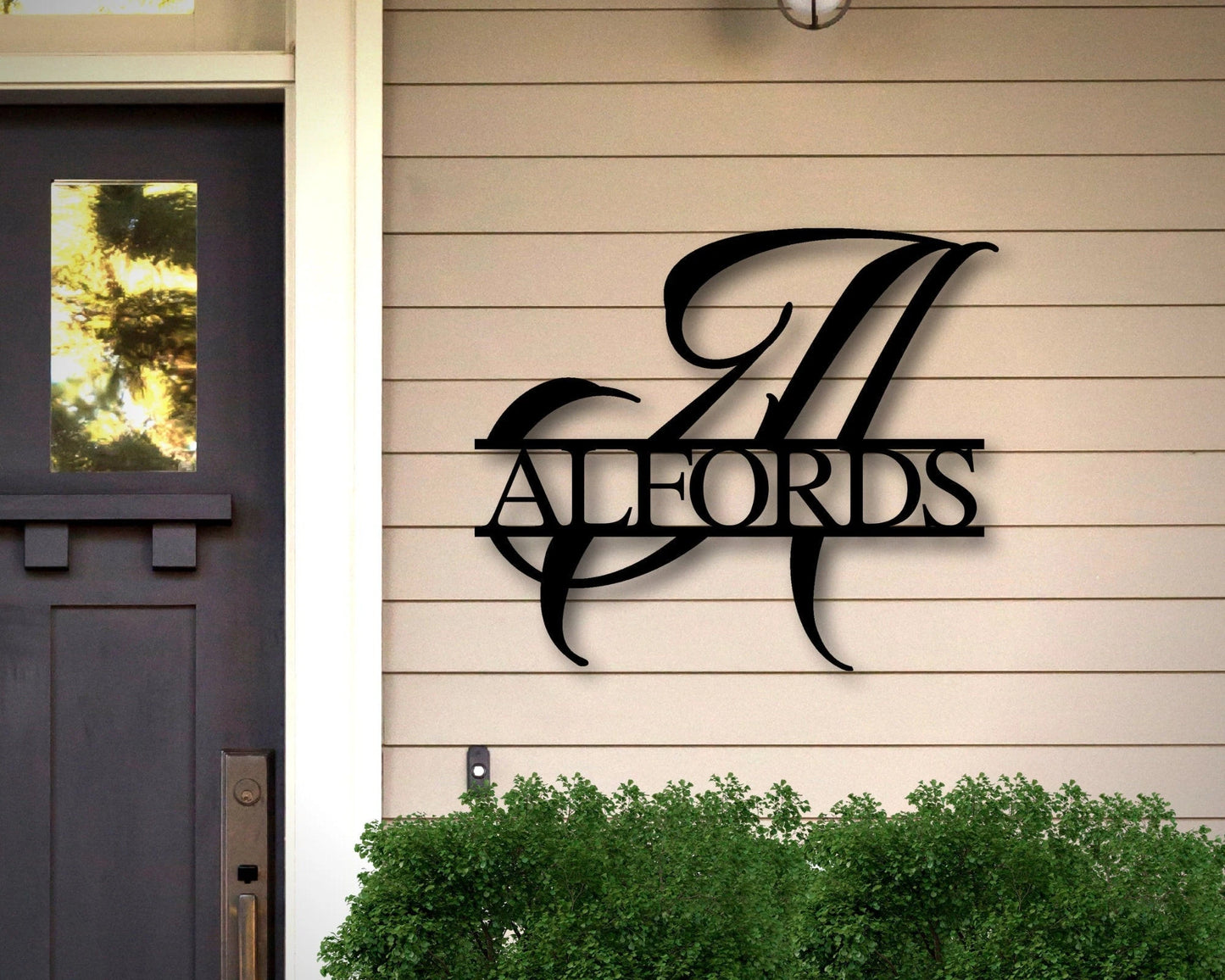 Last Name Metal Sign, Family Name Sign, Personalized Metal Wall Decor, Housewarming Gift, Welcome Sign For Front Porch, Metal Monogram Sign, Laser Cut Metal Signs Custom Gift Ideas