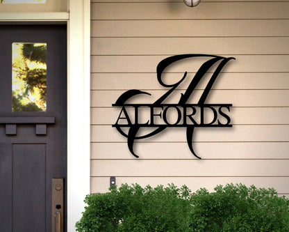 Last Name Metal Sign, Family Name Sign, Personalized Metal Wall Decor, Housewarming Gift, Welcome Sign For Front Porch, Metal Monogram Sign, Laser Cut Metal Signs Custom Gift Ideas