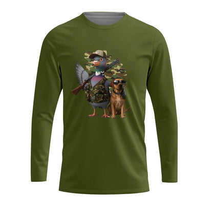 Funny Dove Hunter With Labrador All Over Print Shirt