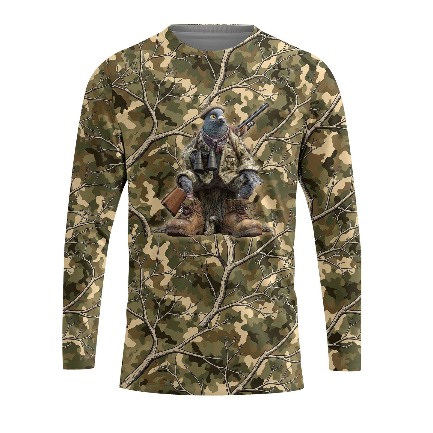 Funny Dove Hunting Camouflage All Over Print Shirt