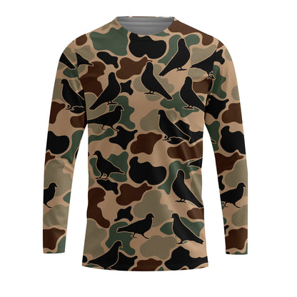 Dove Bird Camouflage Pattern All Over Print Shirt