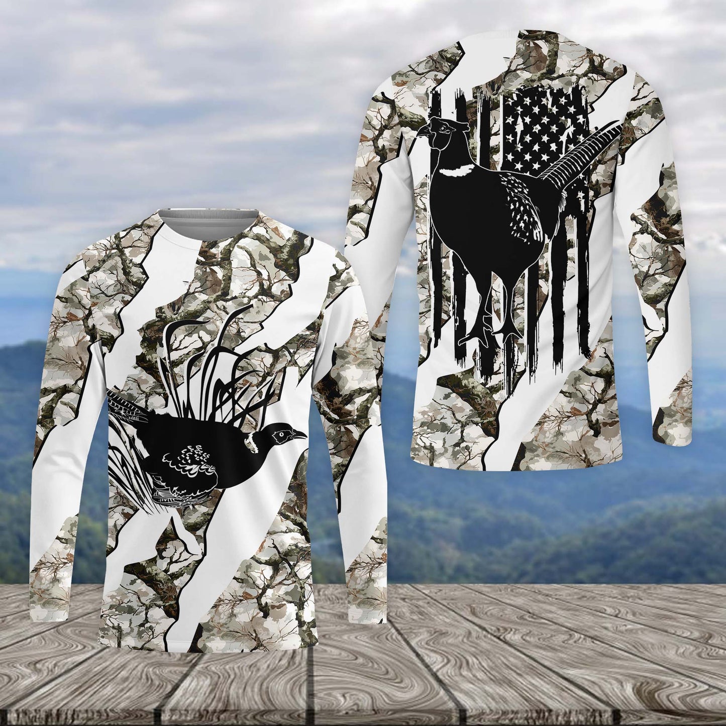 America Pheasant Hunting Camo All Over Print Shirt