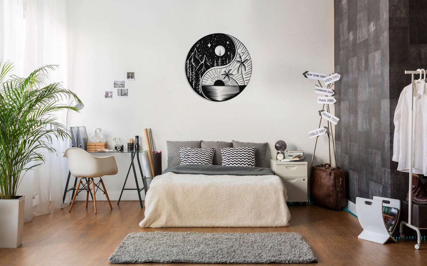 Yin Yang, Sun & Moon Metal Wall Decor, Metal Wall Art, Housewarming Gift, Home Decor, Office Decor, Interior Design, Metal Laser Cut Metal Signs Custom Gift Ideas