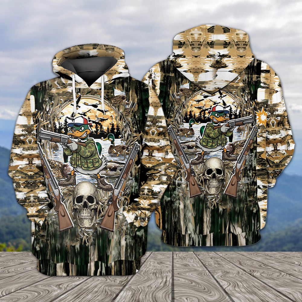 Awesome Mallard Duck Hunting Camo All Over Print Shirt