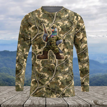 Dove Hunting Camouflage Funny All Over Print Shirt