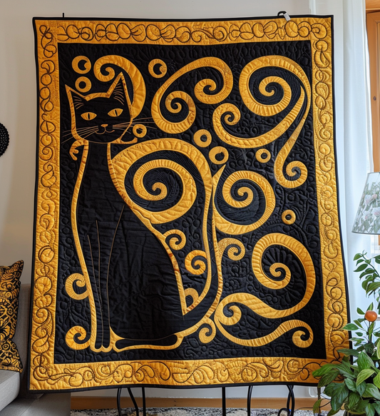 Kitty Kaleidoscope Quilted Blanket - Throw (55" x 60")