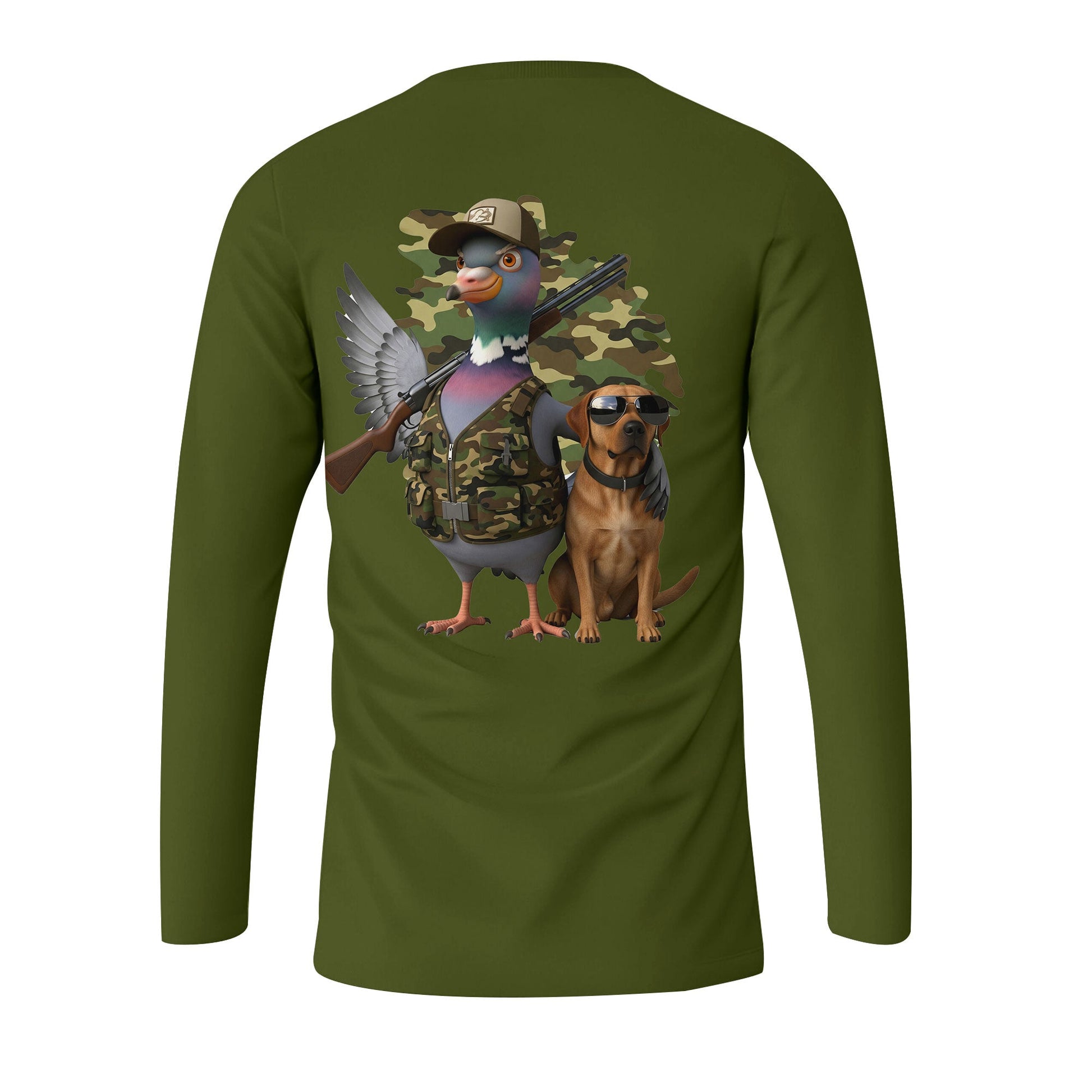 Funny Dove Hunter With Labrador All Over Print Shirt