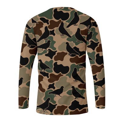 Dove Bird Camouflage Pattern All Over Print Shirt