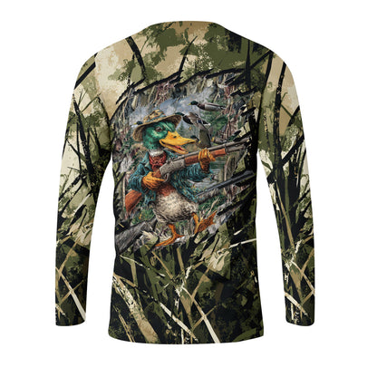 America Mallard Duck Hunting Camo All Over Print Shirt