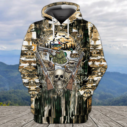Awesome Mallard Duck Hunting Camo All Over Print Shirt