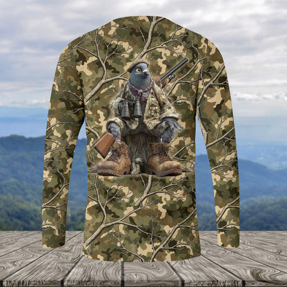 Funny Dove Hunting Camouflage All Over Print Shirt