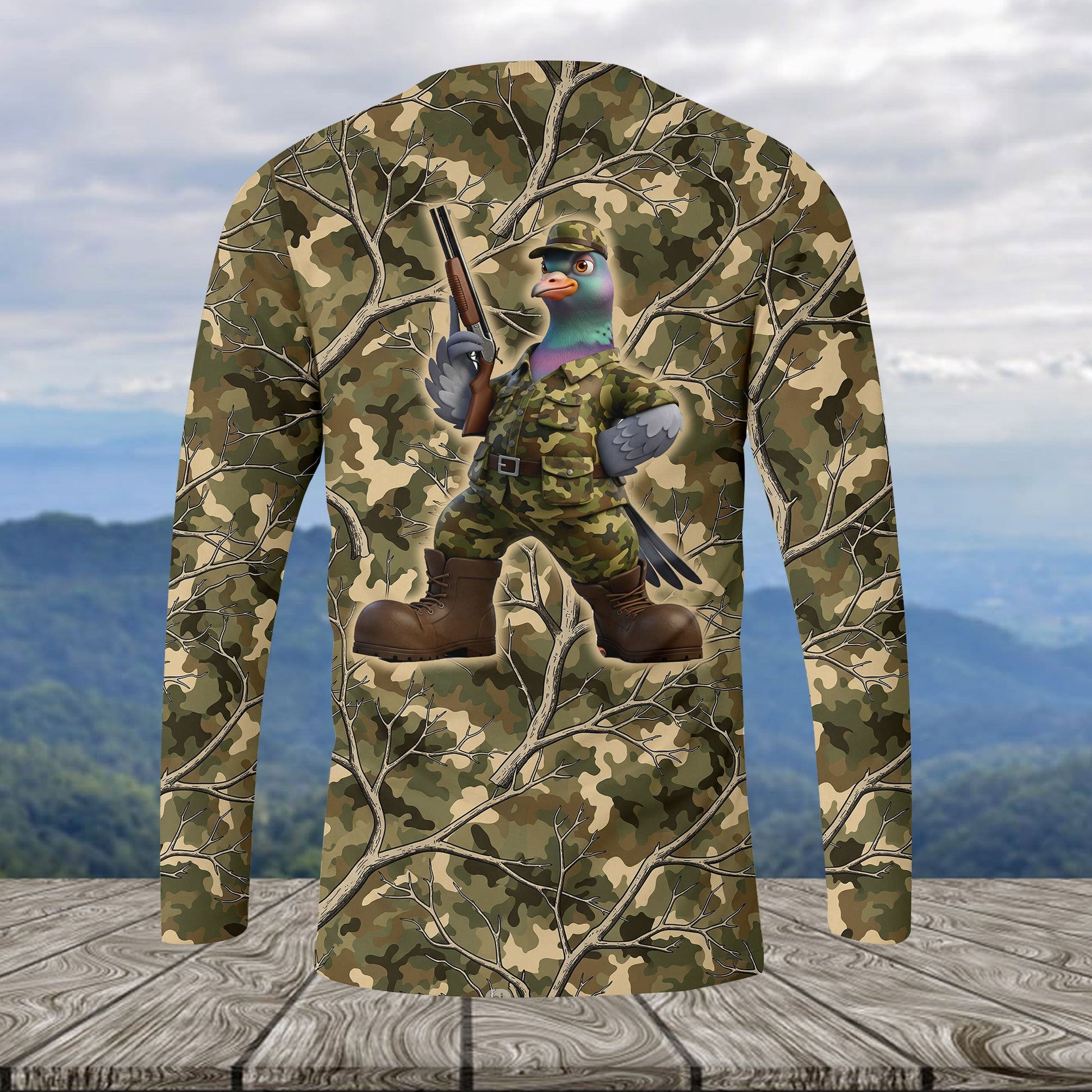 Dove Hunting Camouflage Funny All Over Print Shirt