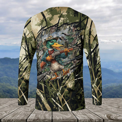 America Mallard Duck Hunting Camo All Over Print Shirt