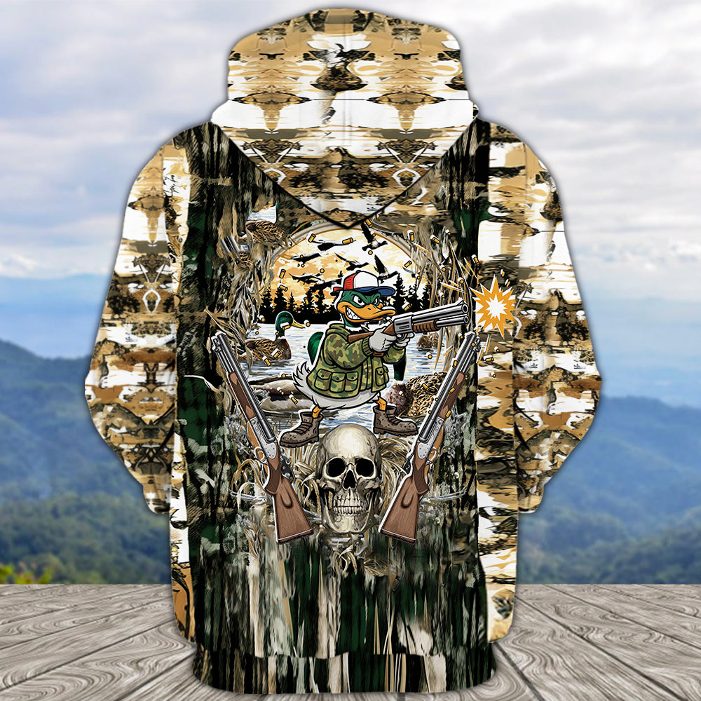 Awesome Mallard Duck Hunting Camo All Over Print Shirt