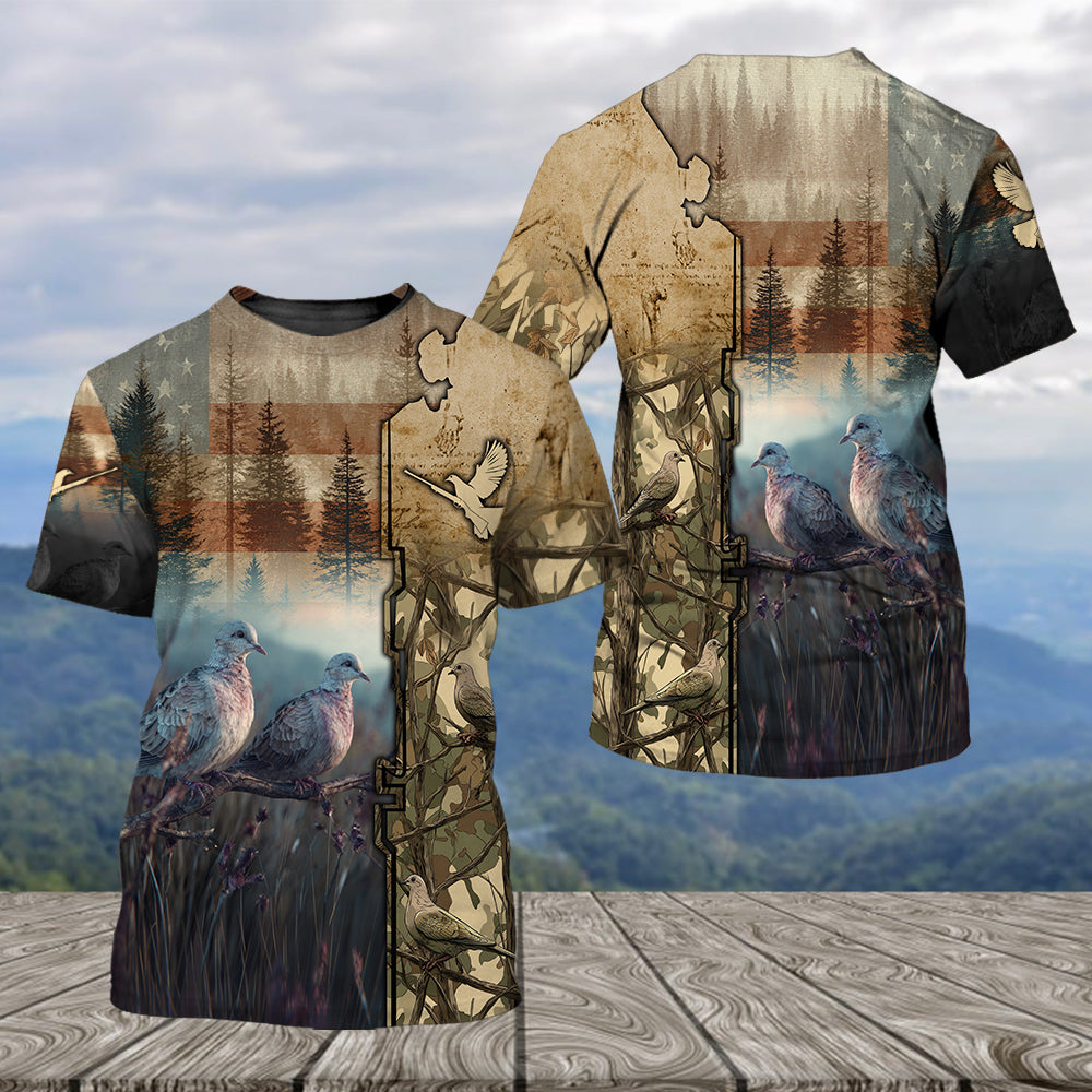 Camouflage Dove Hunting All Over Print Shirt