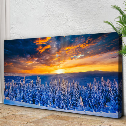 Snow Covered Forest Canvas Wall Art