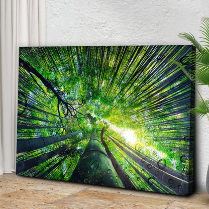 Light Through Bamboo Forest Canvas Wall Art