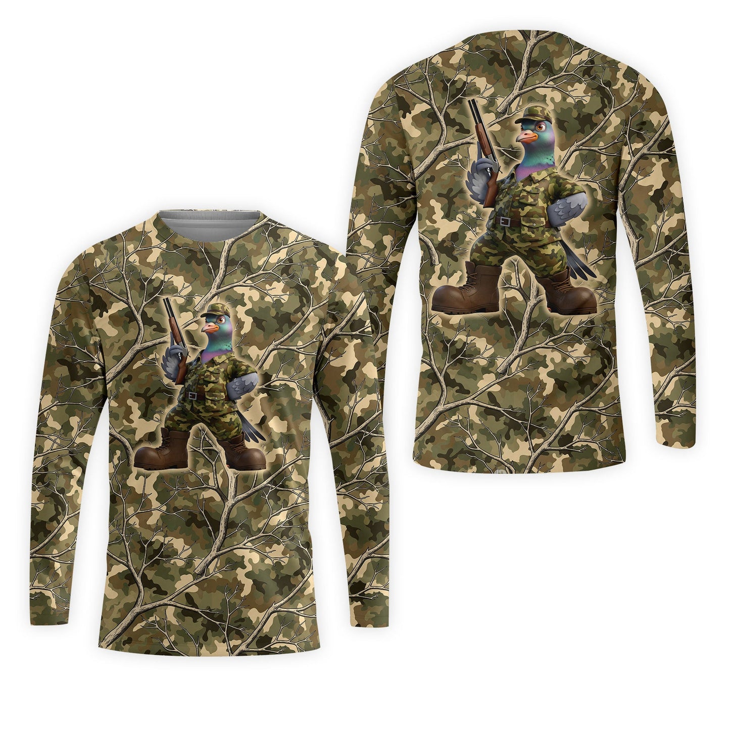 Dove Hunting Camouflage Funny All Over Print Shirt