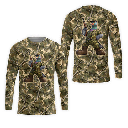 Dove Hunting Camouflage Funny All Over Print Shirt