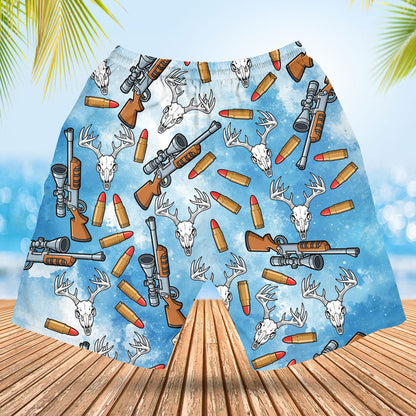 Funny Deer Hunting Blue Hawaiian Shirt