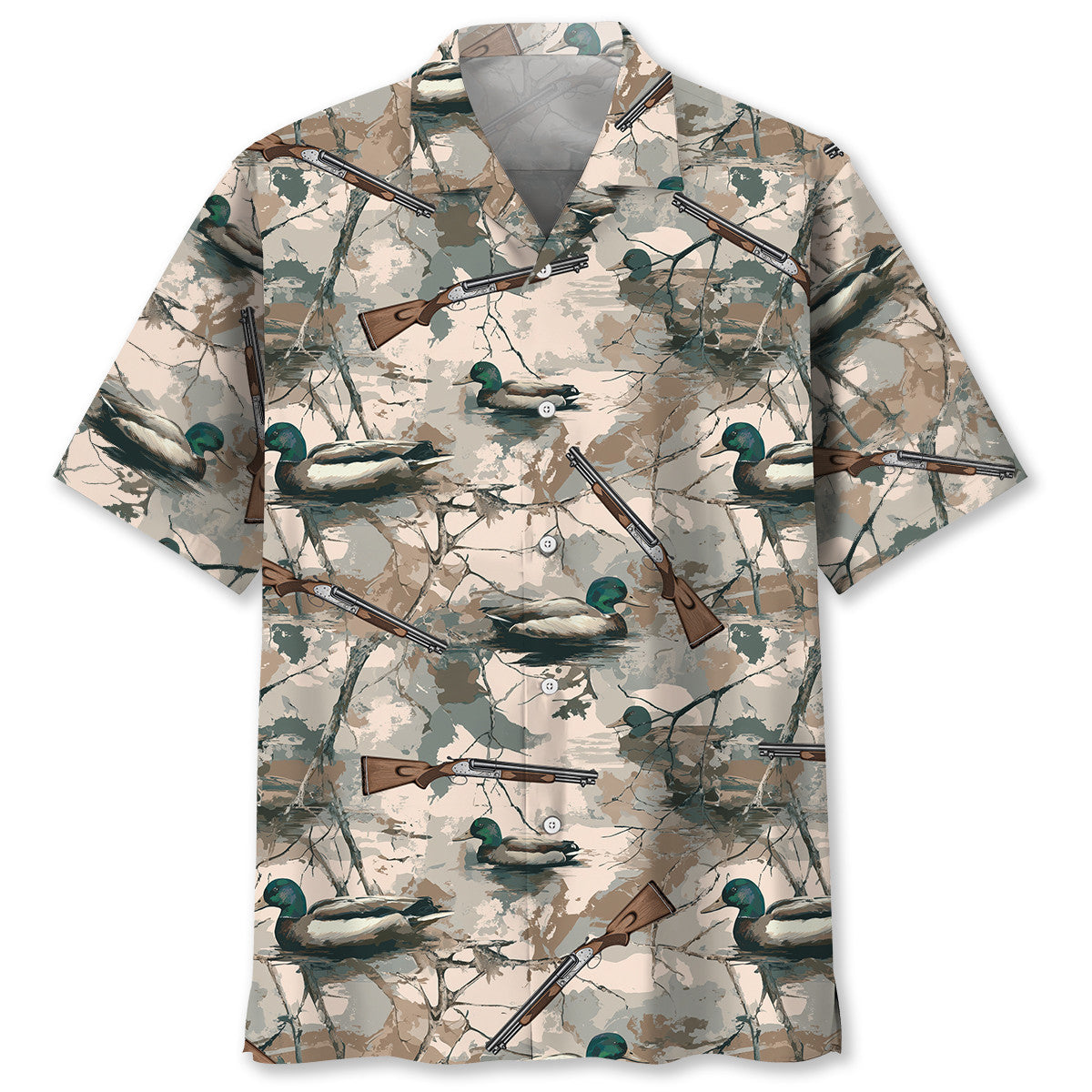 Camouflage Duck Hunting Hawaiian Shirt