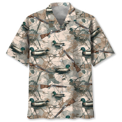 Camouflage Duck Hunting Hawaiian Shirt