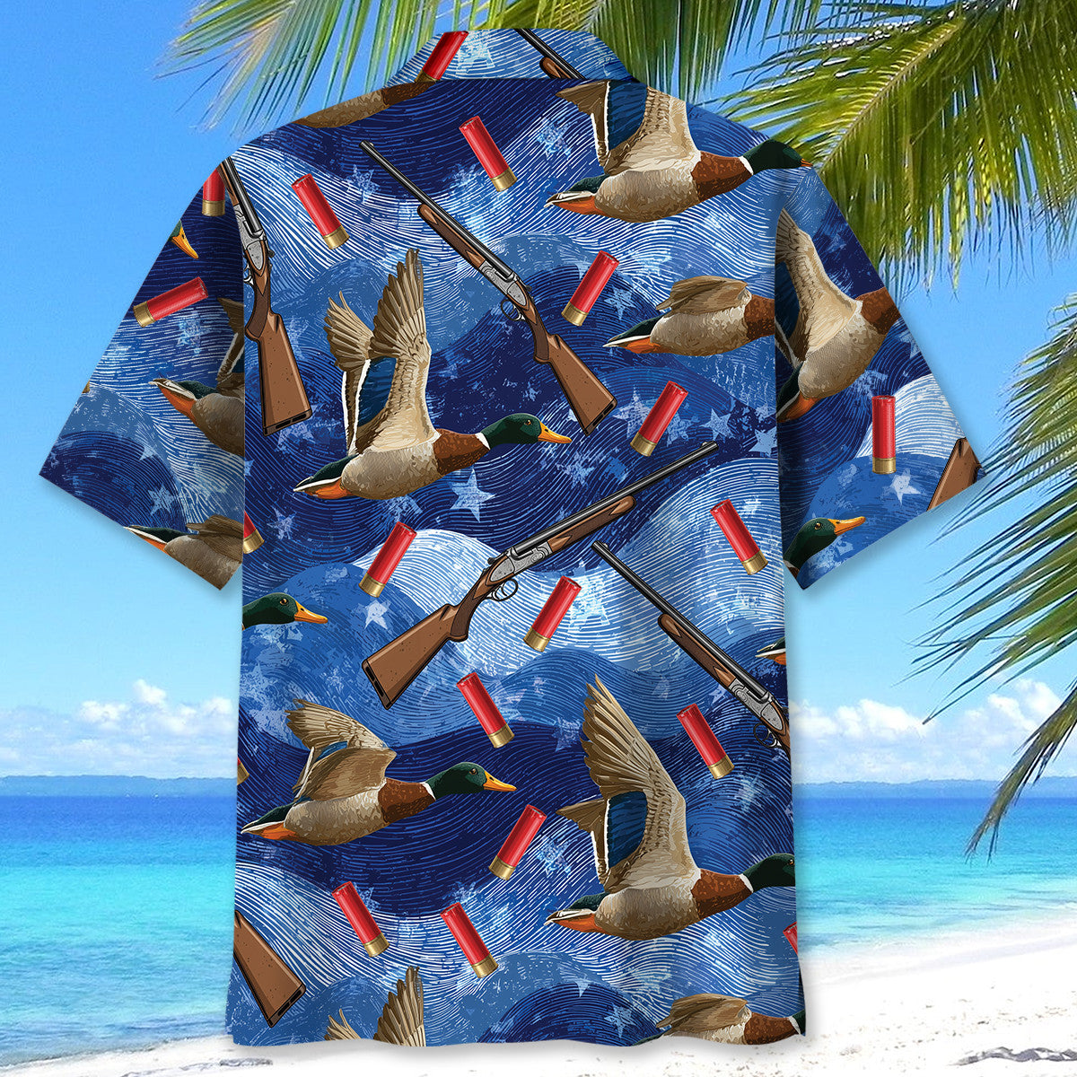 Blue Duck Hunting Hawaiian Shirt