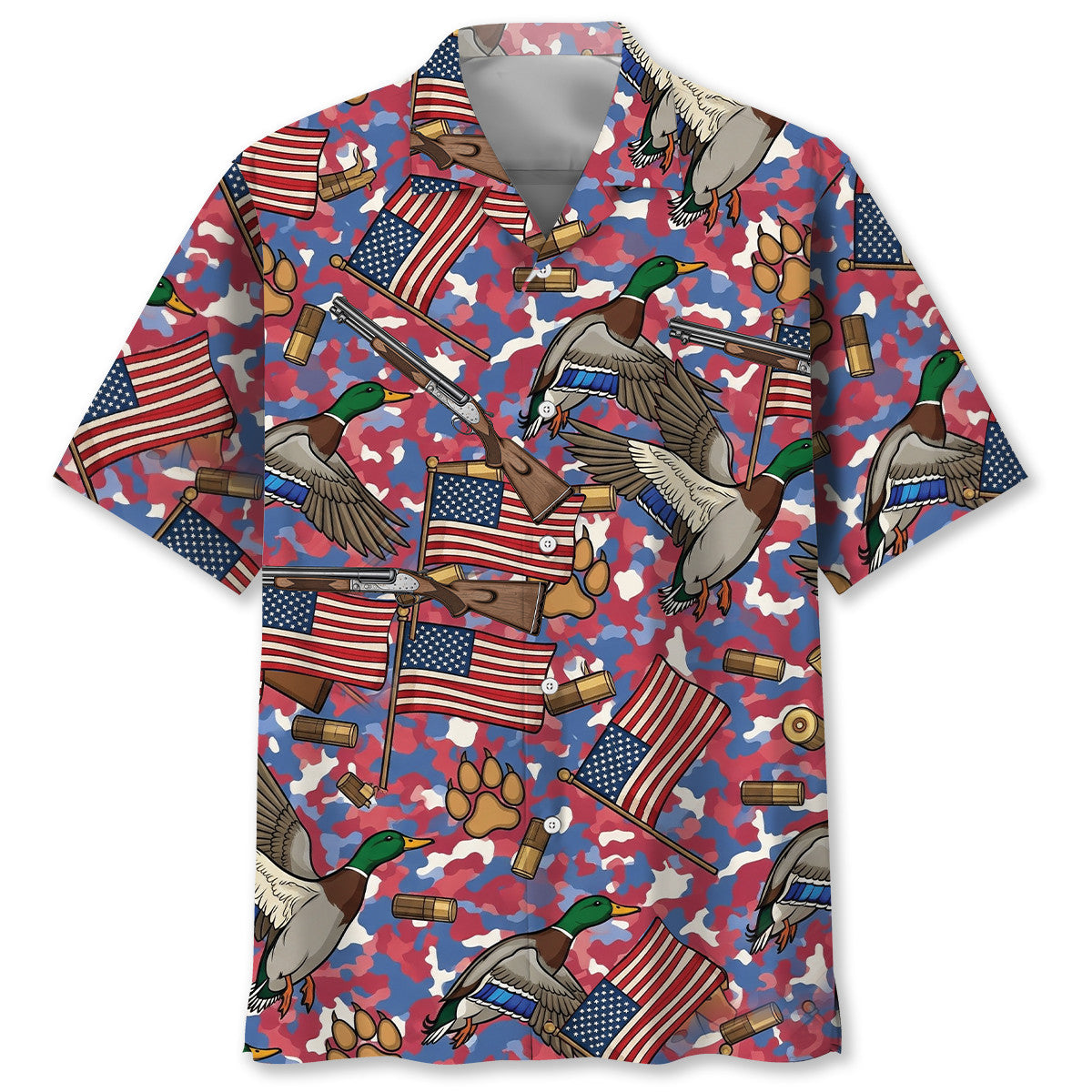 America Duck Hunting Hawaiian Shirt
