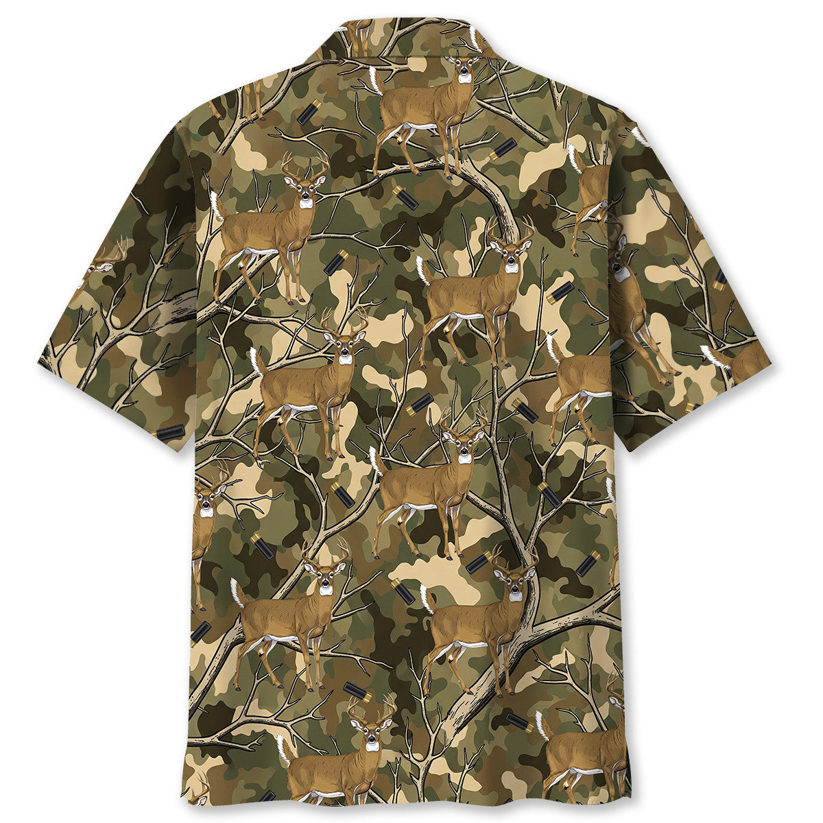 Camouflage White-tailed Deer Hunting Hawaiian Shirt