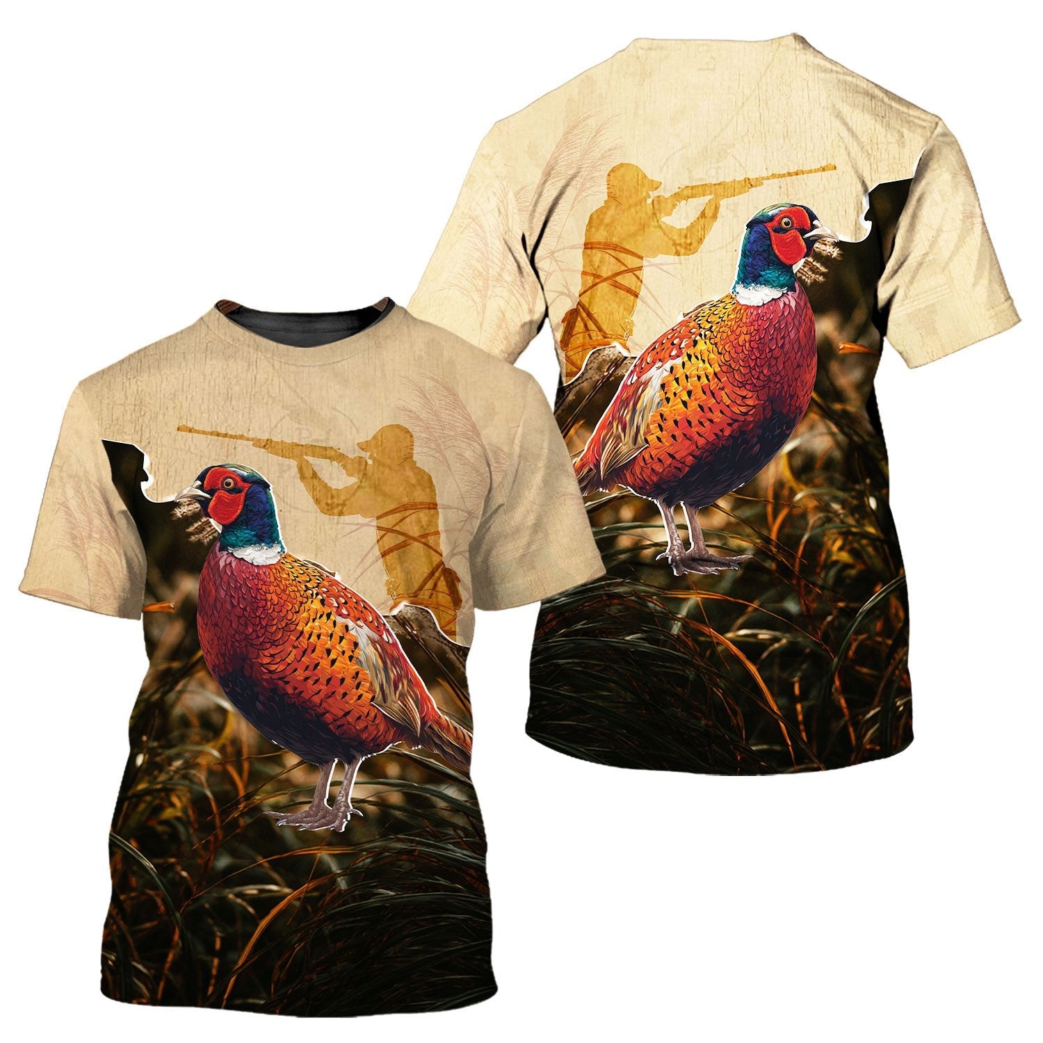 Vintage Pheasant Hunting Camo All Over Print Shirt